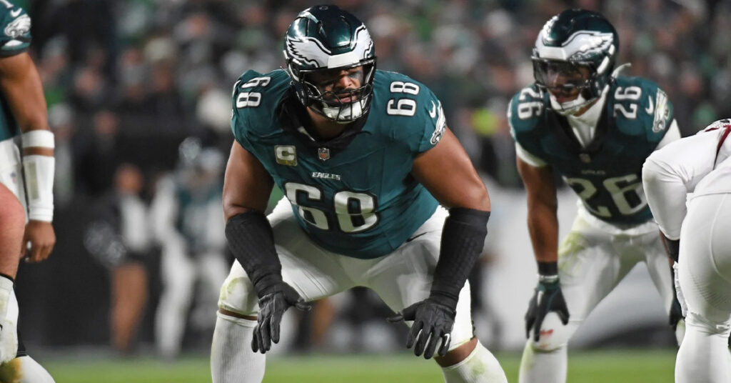 Jordan Mailata Philadelphia Eagles offensive tackle in action during a game