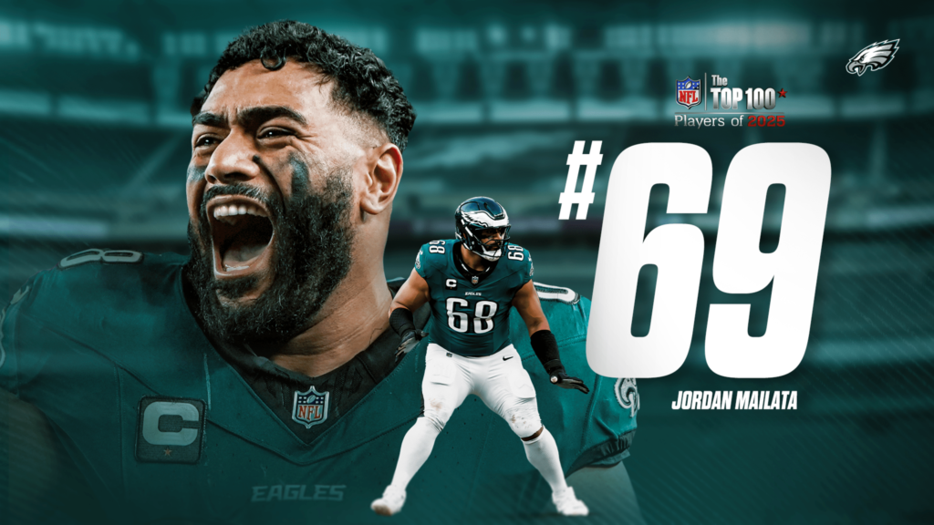 Jordan Mailata celebrates NFL Top 100 ranking for 2025