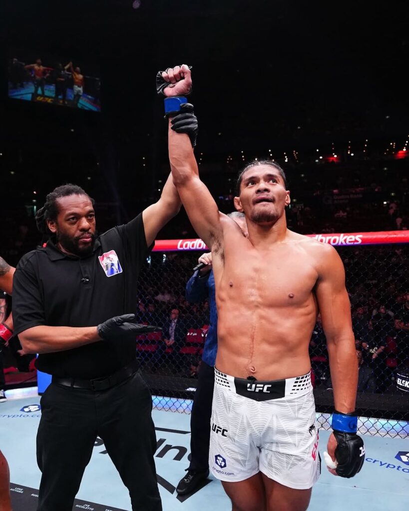 UFC fighter Billy Elekana victory against Junior Tafa at UFC 325 in Sydney, Australia